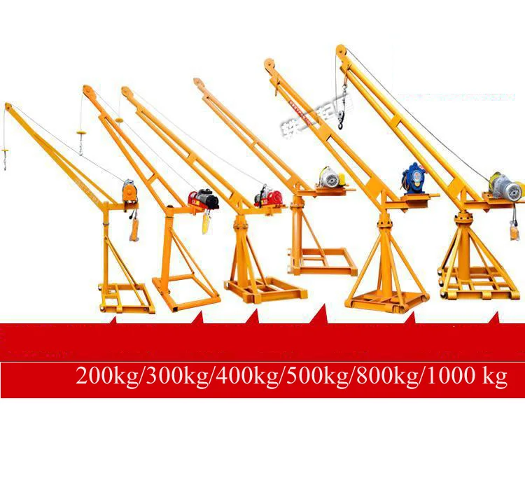 360 Degrees Reotation Outdoor Mini Lifting Crane 500KG
