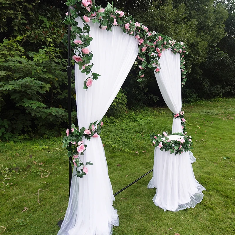 Heavy Duty Backdrop Banner Stand 8 x 8ft Adjustable Telescopic Backdrop Stand