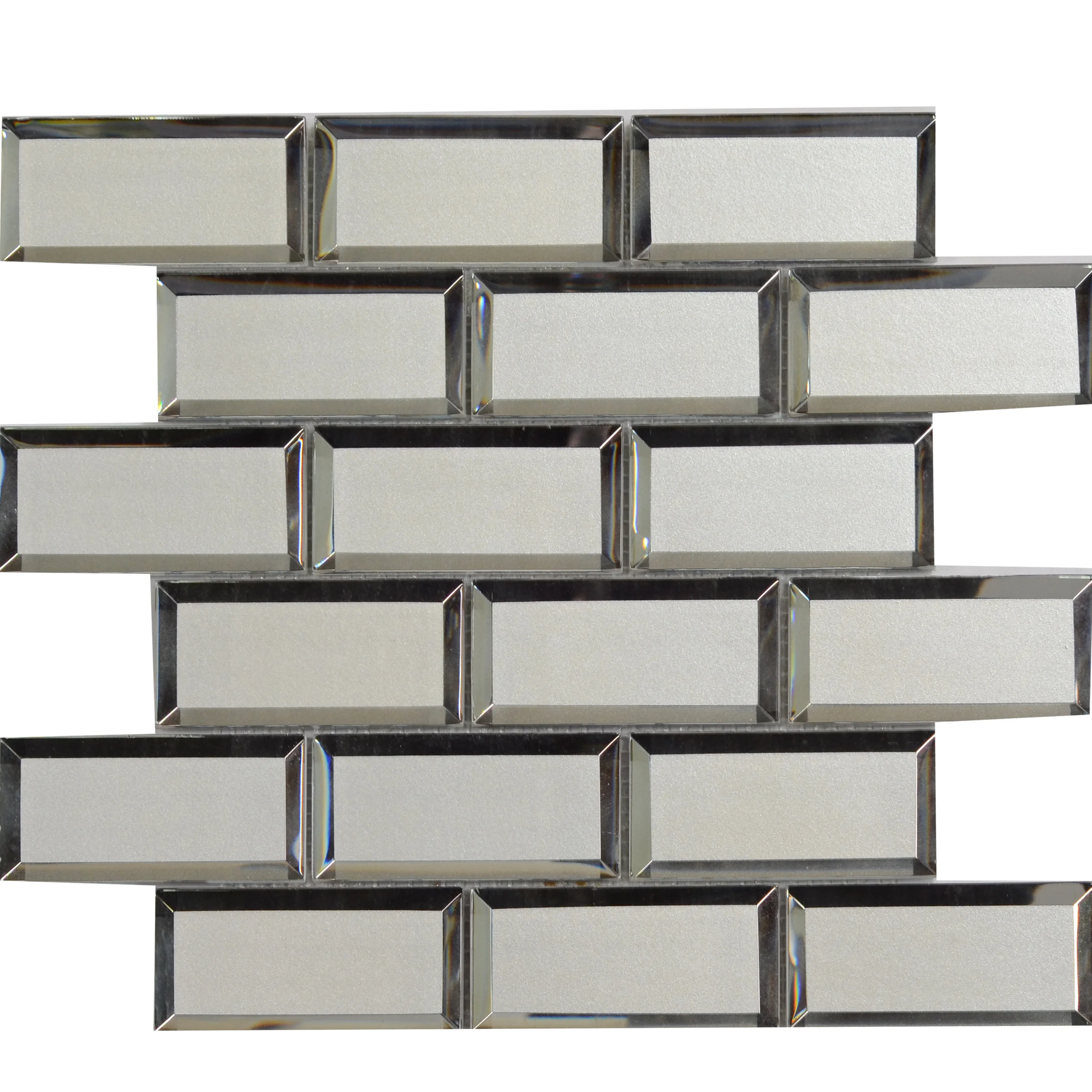 Kitchen Backsplash Wall Decorative for Kitchen Discount Mirror Glass Subway Luxury Gradient Mosaic Tiles Crystal Mosaic Molds