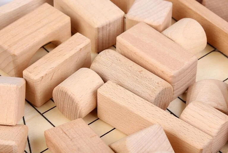 wooden stack game toy intelligent learning stackable colorful blocks