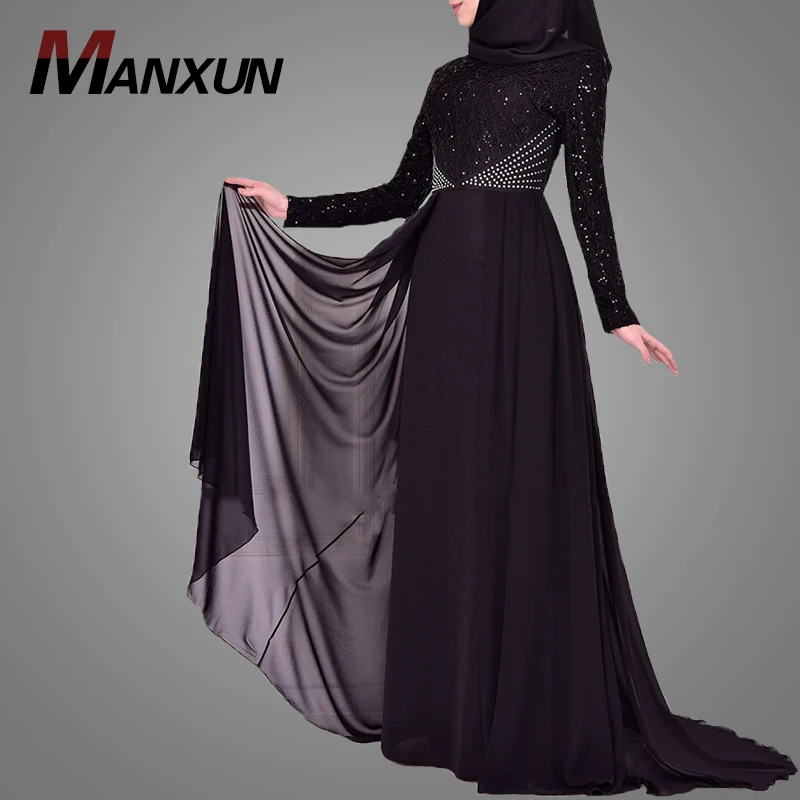 Abaya Arab Kaftan Slim Fishtail Muslim Maxi Kaftan Dress for Women