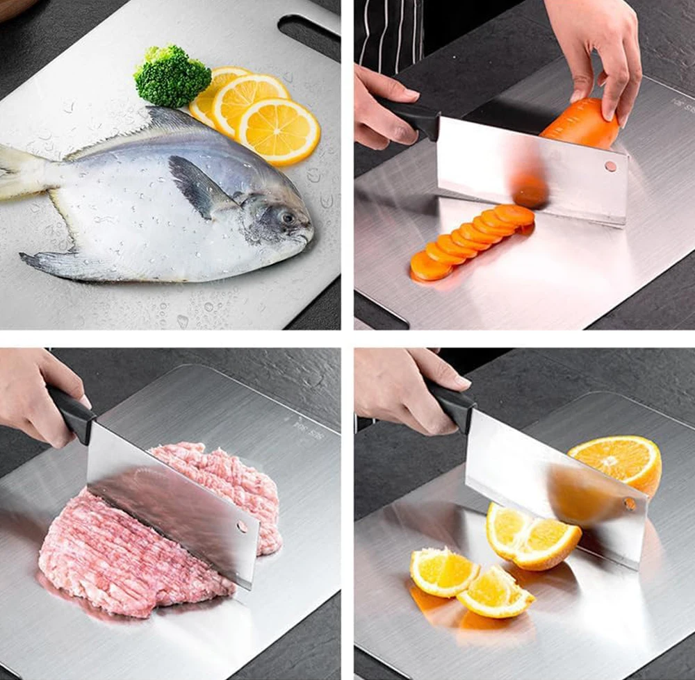 Kitchen Home Cooking Meat Fruit Vegetable Stainless Steel Pure Titanium Cutting Board