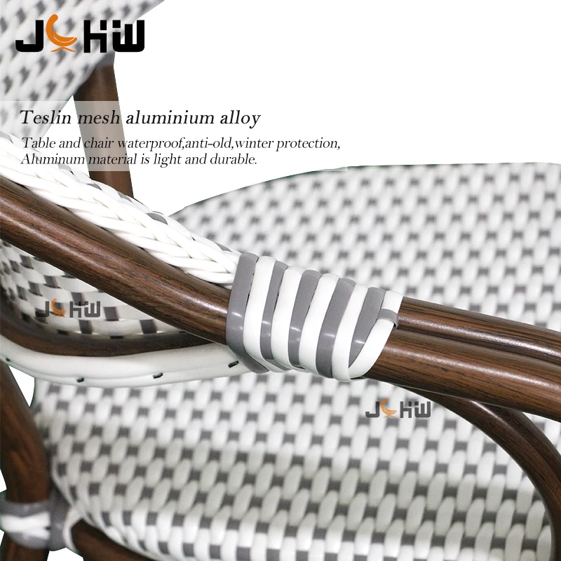 Hot Sales French Stacked Rattan Chairs Outdoor Garden Bistro Restaurant Dining Chair Manufacturer