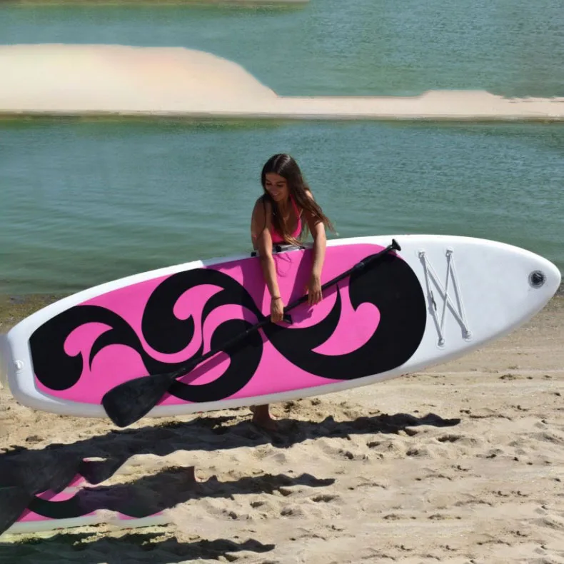 Water Sports Inflatable Surfboards Float Custom Inflatable Paddle Board Adjustable Aluminum Paddle EVA Anti-slip Grip Pad