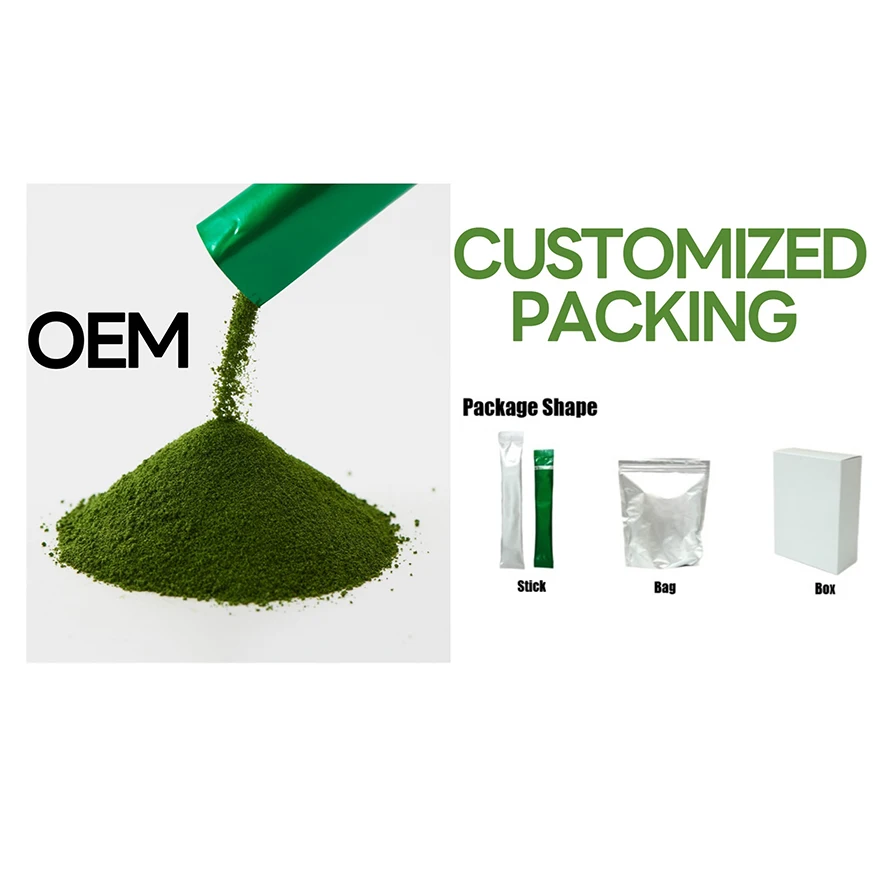 2024 Japan Organic Health Food OEM Pure Organic Barley Grass Extract Powder Kale Mulberry Leaf Moringa Matcha Production