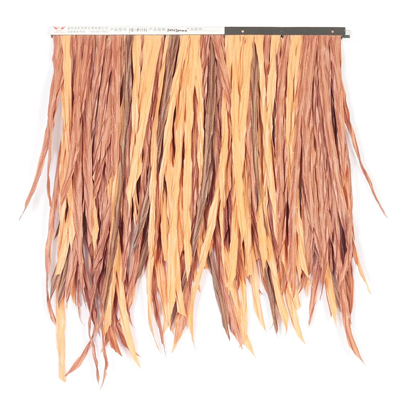 Inexspensive Thatch Fireproof Retardent Thatch Roof Synthetic For Beach Hot Spring Decoration