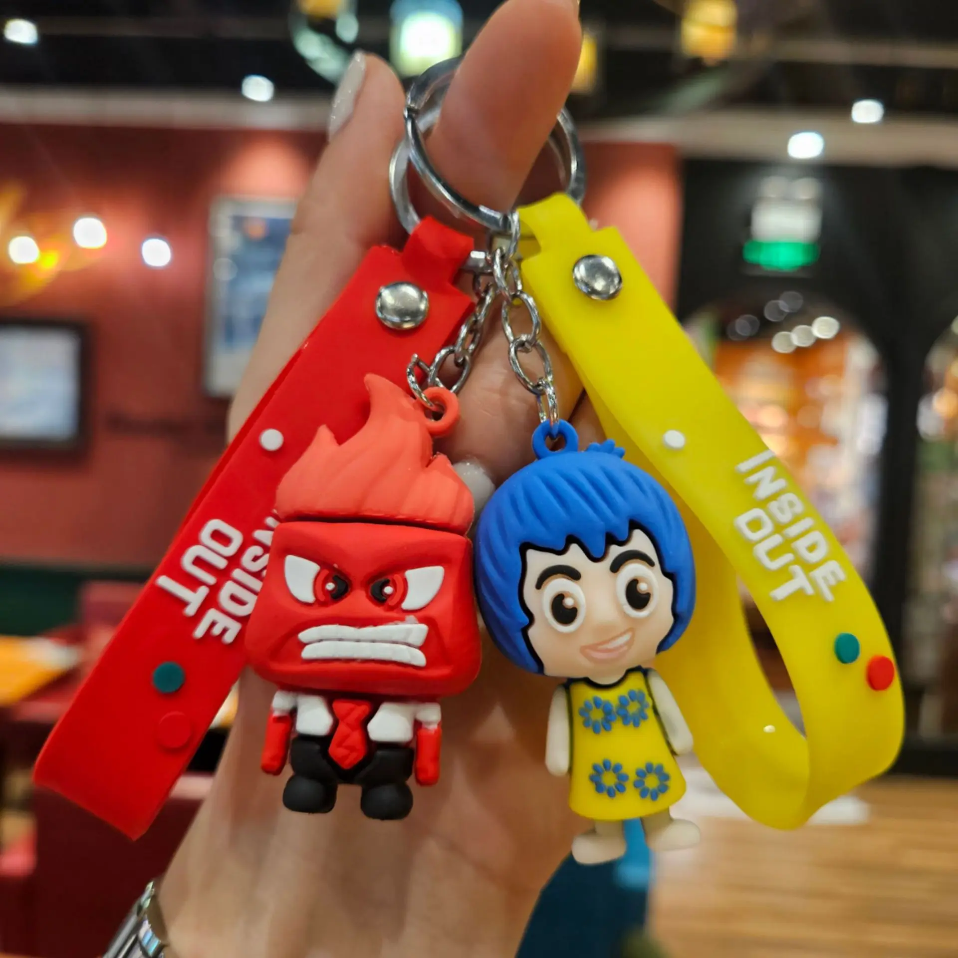 2024 3D doll PVC soft rubber car key chain ring hanging piece anime wholesale 5 styles of popular cute cartoon key chain