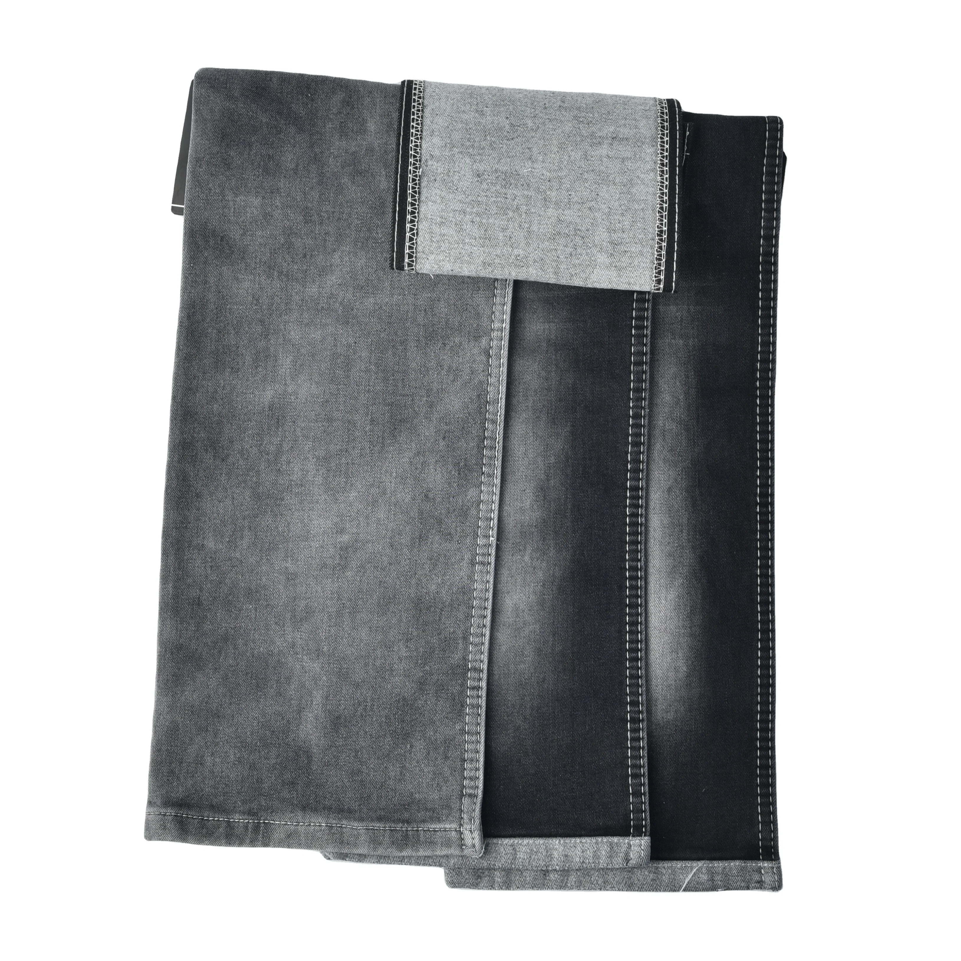 Heavy weight Brushed denim cotton polyester spandex stretch selvedge denim fabric