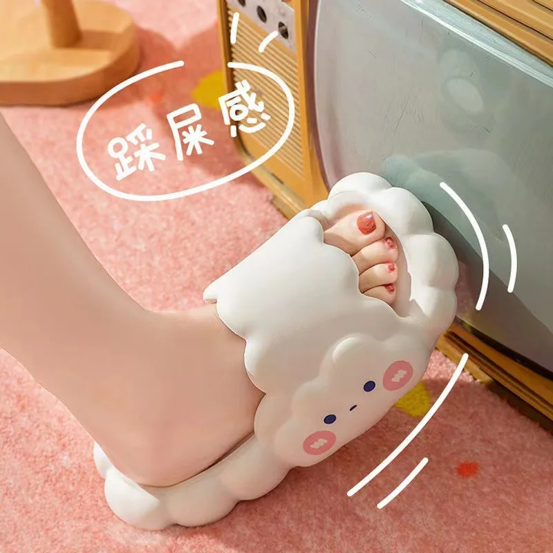 New Design Eva Cute Cloud Single Strap Waterproof Outdoor Slippers Lady Sandals Unisex Shoes Men Flip Flops