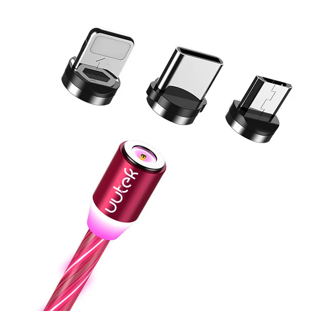 UUTEK UC002  Free Shipping 2021 New Hot Sales 3 in 1 Led Light  Magnetic Charging Cable usb cable