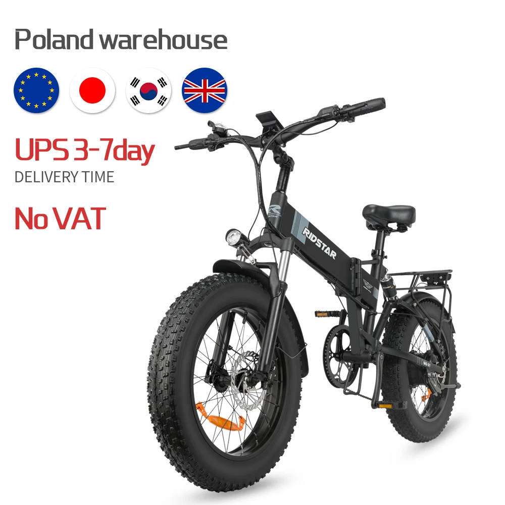 Loaded Bicycle Folding Electric Bike Ireland Moped 150kg 20 Inch 1000W 2 Seats Lithium Battery 48V Rear Hub Motor Gua 7 Speed