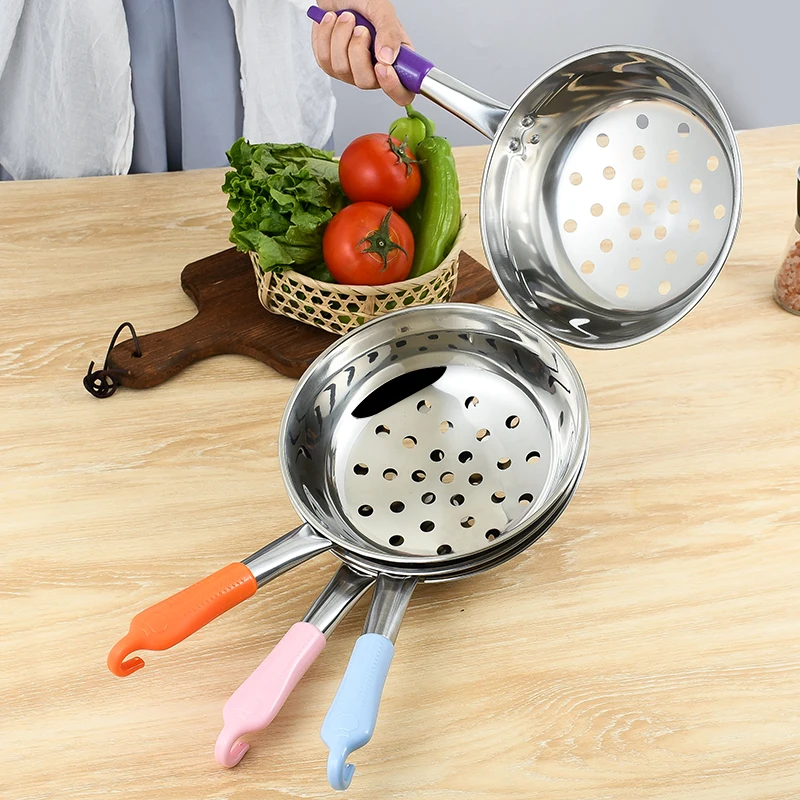 Kitchen Colander Stainless Steel Seafood Meat Noodles Big Large Colored Colanders Strainers