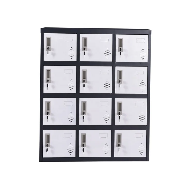 Gym Bathroom Metal Storage Locker Home School Office 12 Door Steel Cabinet Locker