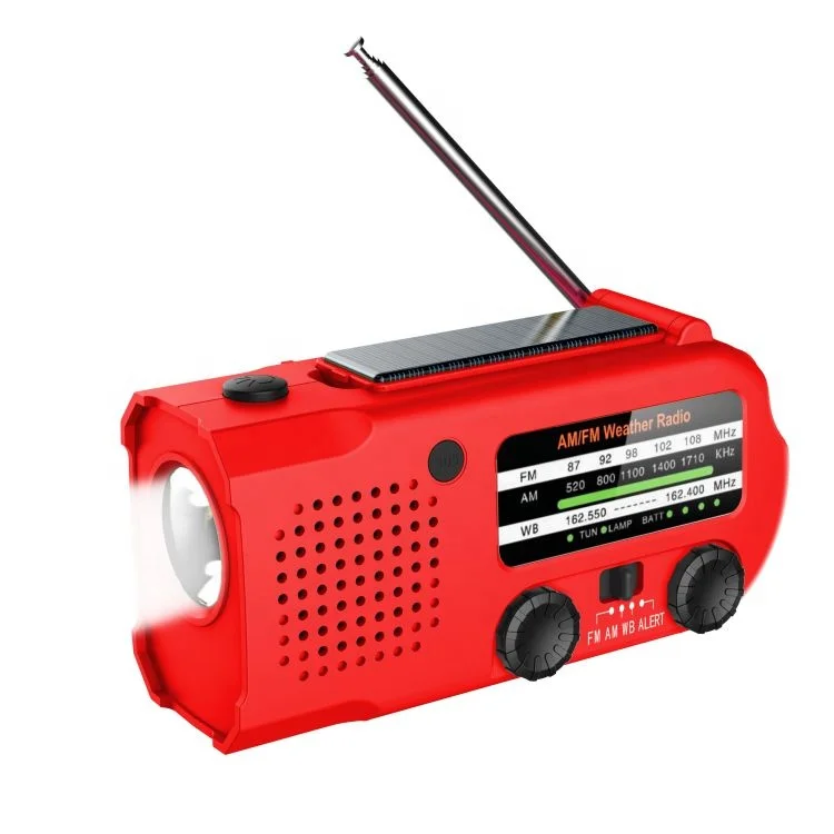 
XSY-299 Emergency Dynamo Rechargeable Led Torch Hand Crank Solar Powered Flashlight Radio AM/FM/WB 5000mAh Battery Reading Lamp 