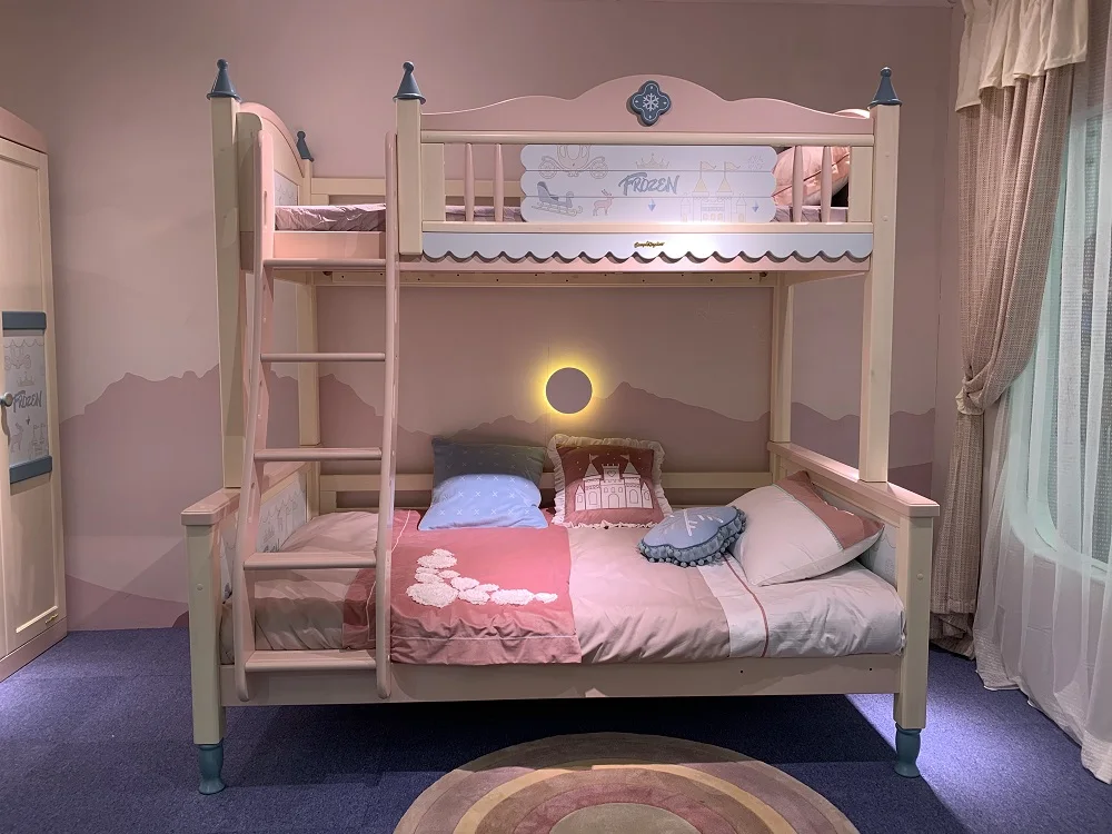Kid bed room furniture girl Lowest Price Kids Bedroom Solid Wood bed