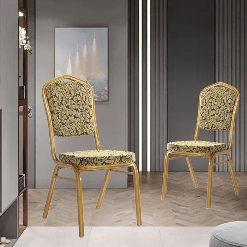 Golden metal leg stackable hotel dining banquet chair wedding and event  Multiple color hotel chair