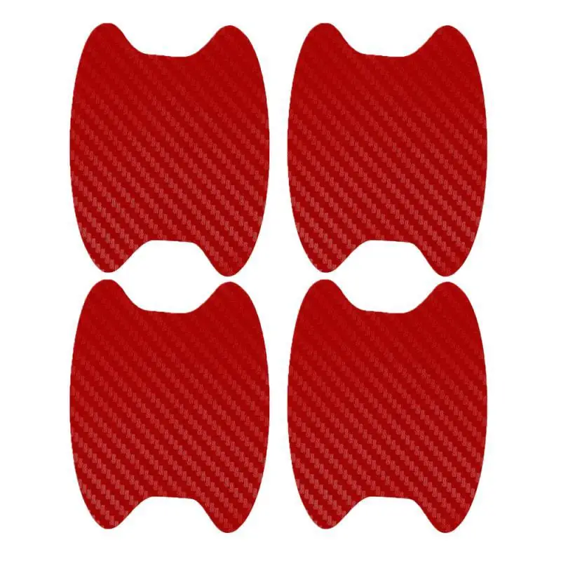 Bag of 4 Carbon Fiber Car Door Handle Anti Scratch Protector Film Car Door Sticker Carbon Fiber Scratches Resistant Cover