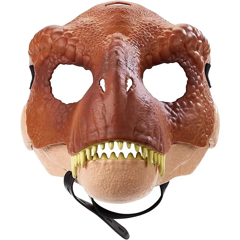 Horror Dinosaur Headgear Dragon Lifelike Dinosaur Mask Halloween Party Cosplay Open Mouth Latex Scared Mask Gifts