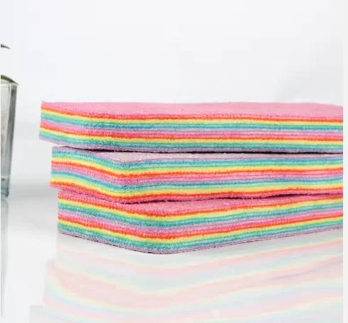 Rainbow cloth can be torn strong absorbent dishwashing towel clean kitchen household lazy people do not stained with oil