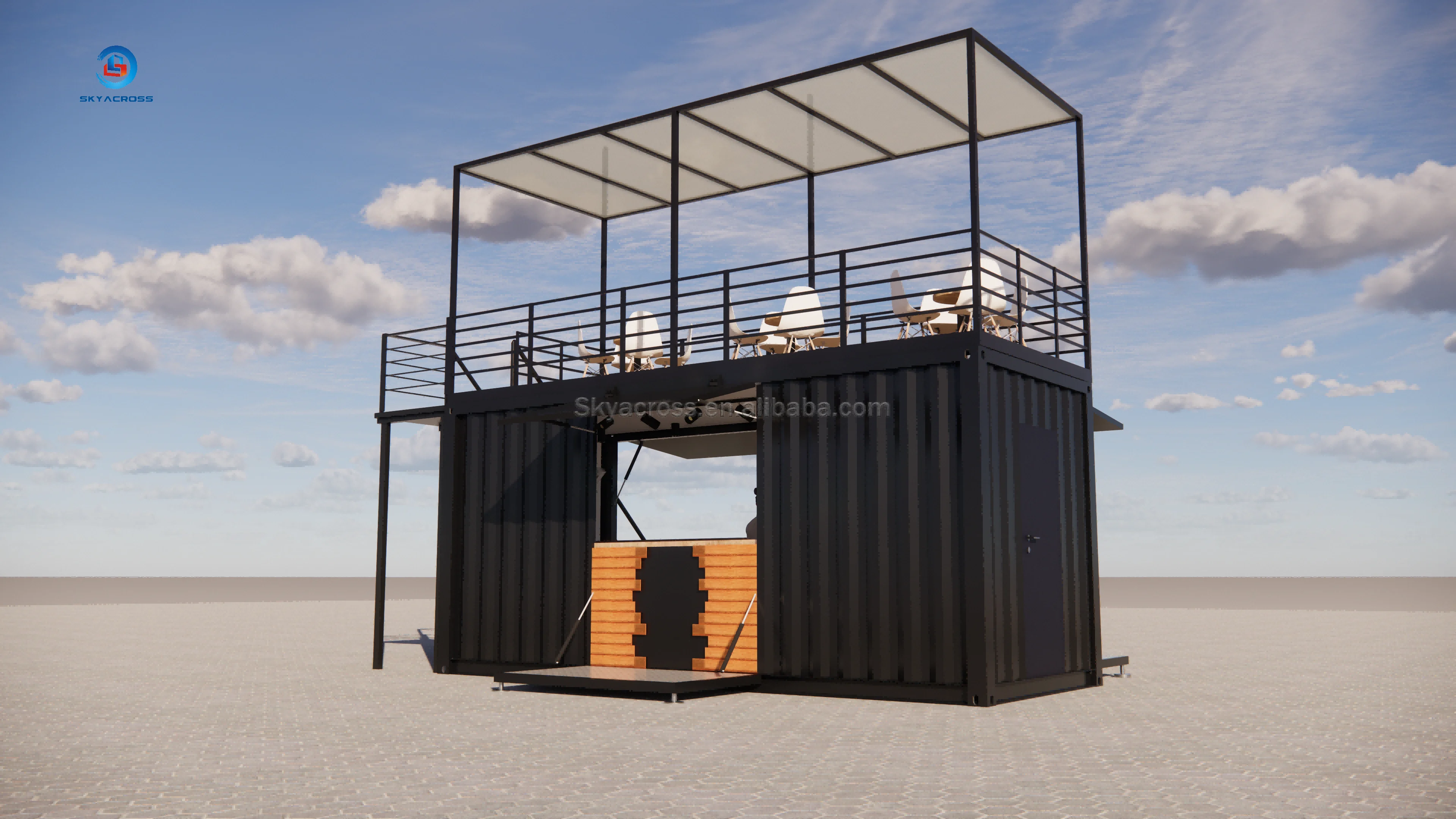 Luxury Shipping Container House Mobile Restaurant/prefab Container Food Bar Coffee/kiosk Shop