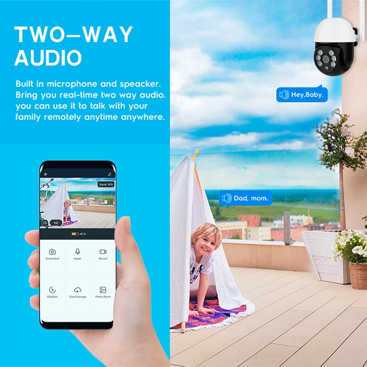 1080P Waterproof CMOS Sensor Video Recorder  Remote Alarm Push outdoor wireless wifi ip camera