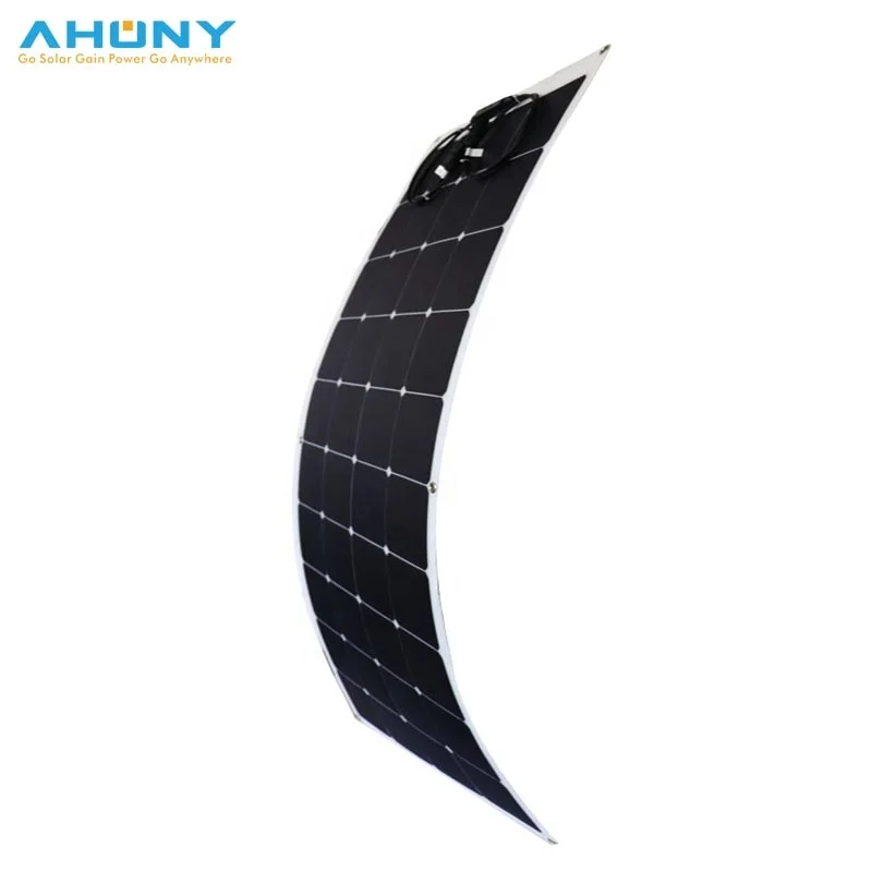 Custom panel solar flexible 170w thin light film bendable back contact sunpower cell for camping rv marine outdoor application