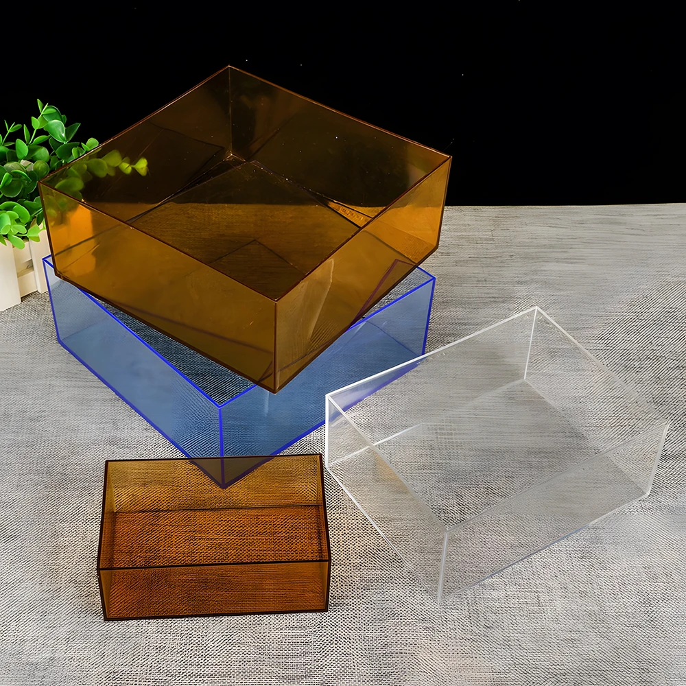 Acrylic Plastic Box with Lid Cube Case Party Bridesmaid Gift Wedding Candy Box other boxing products Lucite storage box