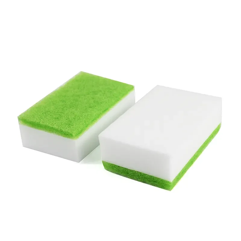 Factory Direct Sale Scourer Sponge Washing Scrubber Green Yellow Orange magic sponge Kitchen Scouring Pads