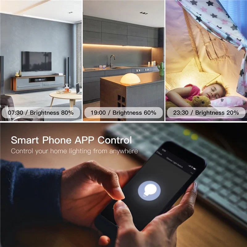 1/2/3/4 Gang Work With Tuya Alexa App Google voice control dimmer switch module retrofit home lighting smart dimmer