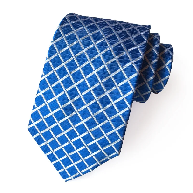 Foreign trade  direct supply of polyester Plaid Print  silk Tie business casual style men tie