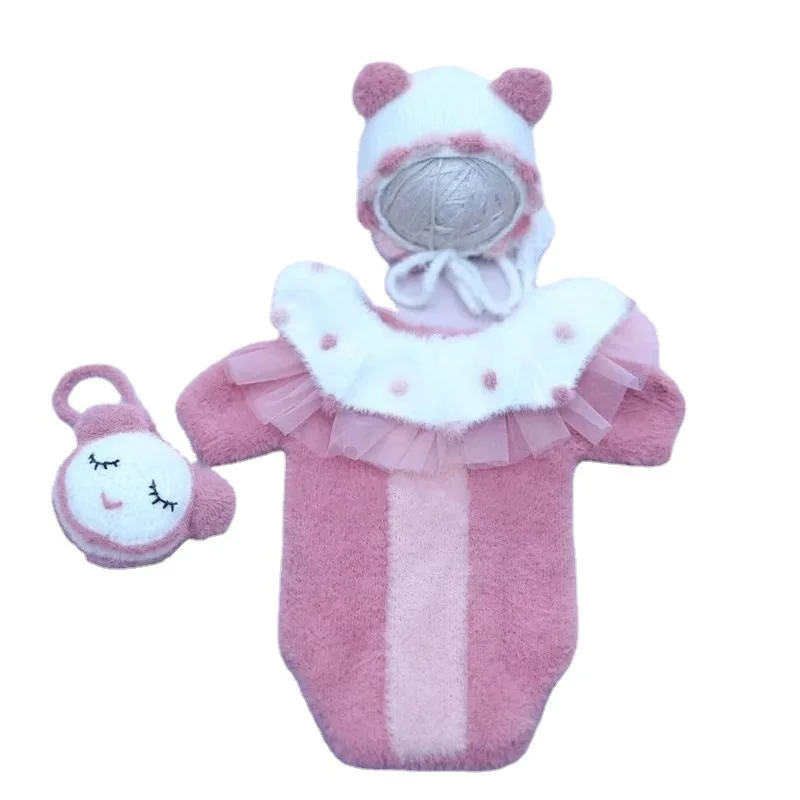 Studio children photography one-piece clothing newborn photo modeling props hand-woven theme sets