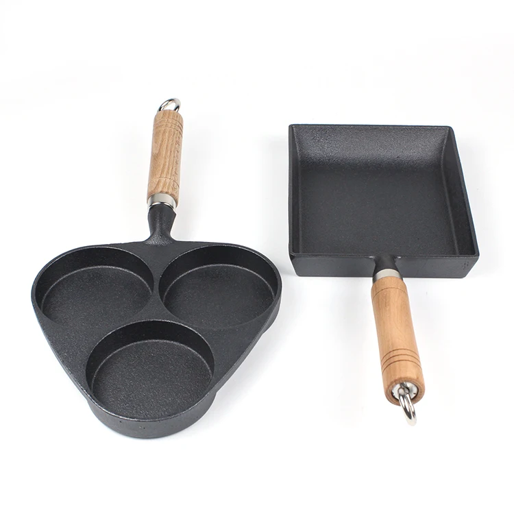Mini breakfast divided pan cast iron skillet omelette fry pan for eggs