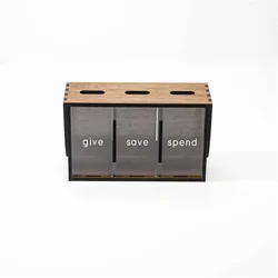 Wholesale Custom Gifts Bank Frame Saving Handmade Display Piggy Bank Coin Personalized Wooden Money Box For Kids