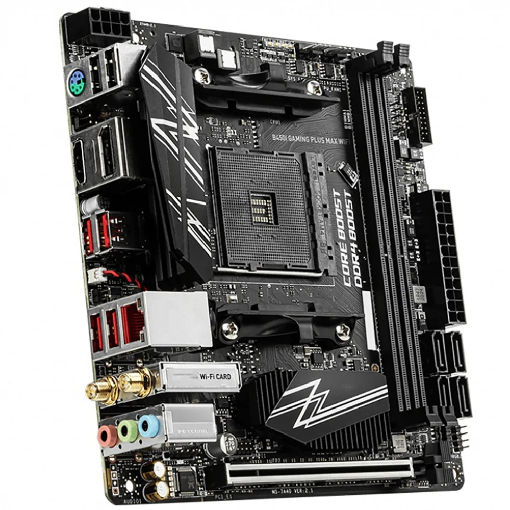 Материнская плата AM4 DDR4 64 Гб USB3.1 Gen2 Mini-ITX для Msi B450I GAMING PLUS MAX WIFI оригинальное качество