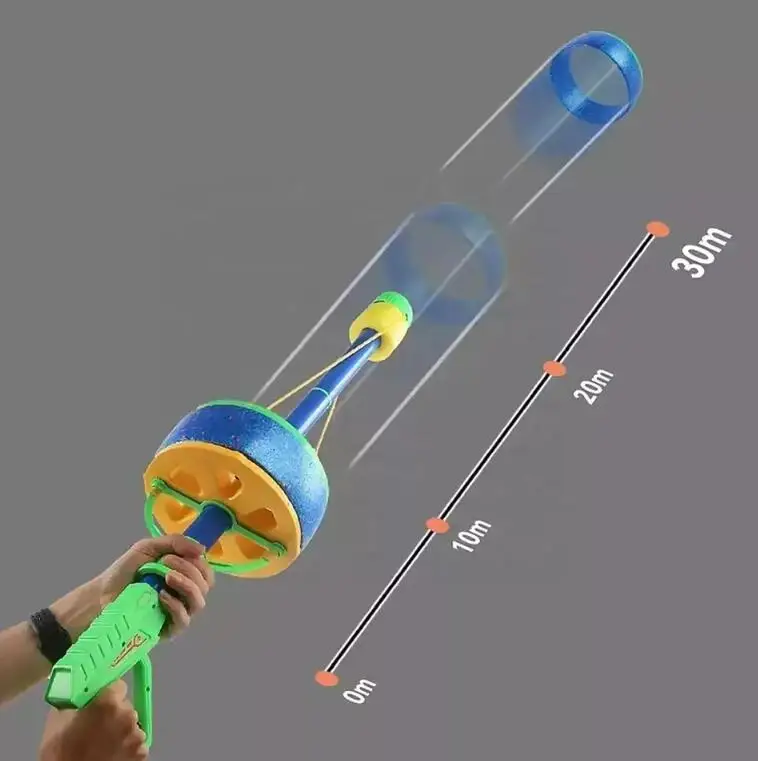 Emitter Shooting Discs Gun Dog Training Pet Interactive Movement Launcher Flying Foam Ring Outdoor Toy For Pet