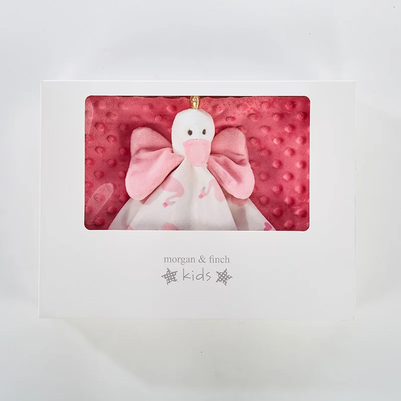 Custom Stuffed toy with baby comforter and blanket gift box set