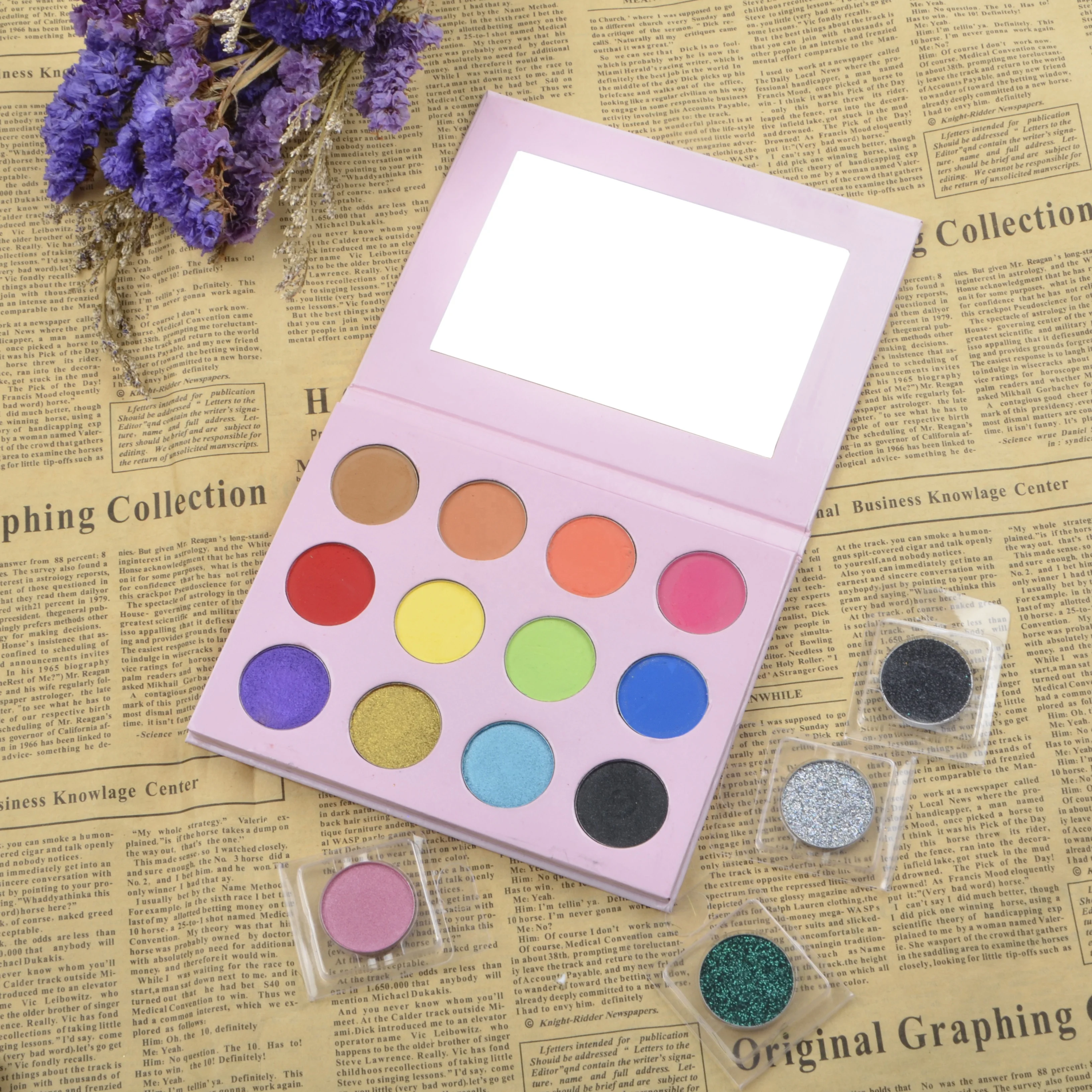 Wholesale Makeup Make Your Own Brand High Pigment Private Label Custom Eyeshadow Palette