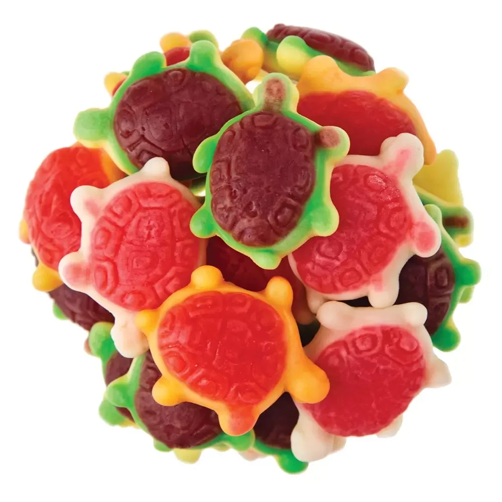 New Jam Pop Candy Halal 3D Turtle Shape Jam Filled Gummy Jelly Candy Animal Bonbons