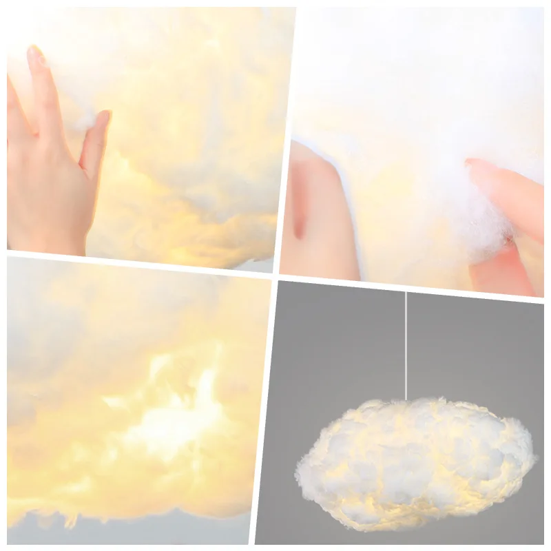 Modern Cloud Chandelier For Bedroom Led Hanging Lighting Fixture Kids Room Indoor Decoration Cloud Pendant Light
