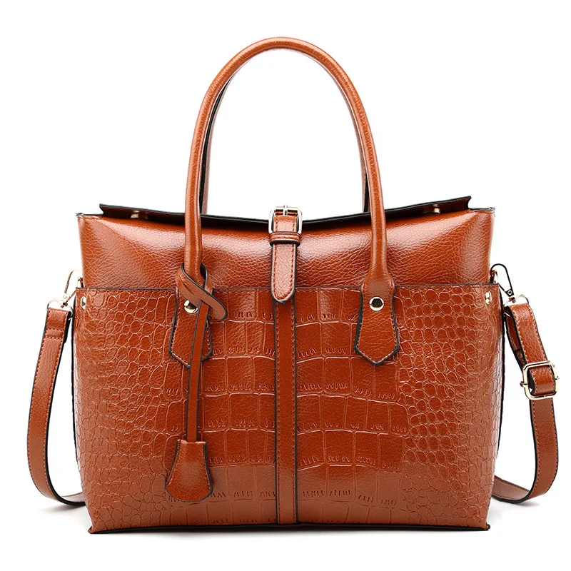Elegant Fashion ladies fashion handbags in guangzhou Women Alligator Leather Luxury Handbags