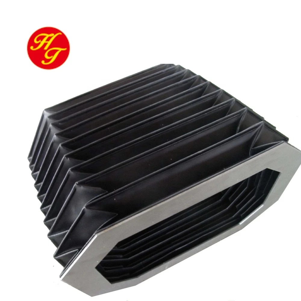 CNC way rubber accordion cover bellows dust cover flexible plastic cover