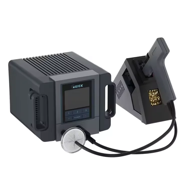 QUICK TV2 Desoldering Gun Tin Suction Gun LCD Built-in Vacuum Pump Diaphragm Type Tin Elimination Device for PCB Board Repair