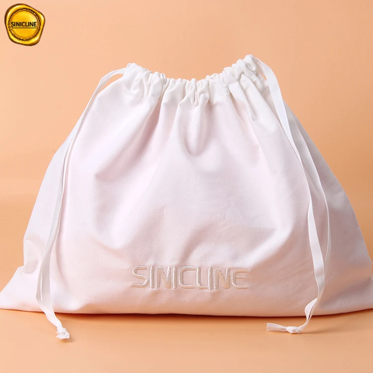 Sinicline custom 6oz. Оптовая продажа хлопковых пылесборников для сумок с вышитым логотипом