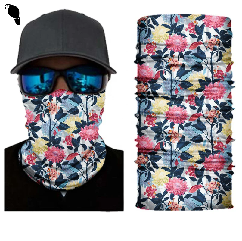 LEO Wholesale Multifunctional Camo custom logo snood neck gaiters Seamless Elastic Head scarf tube bandana