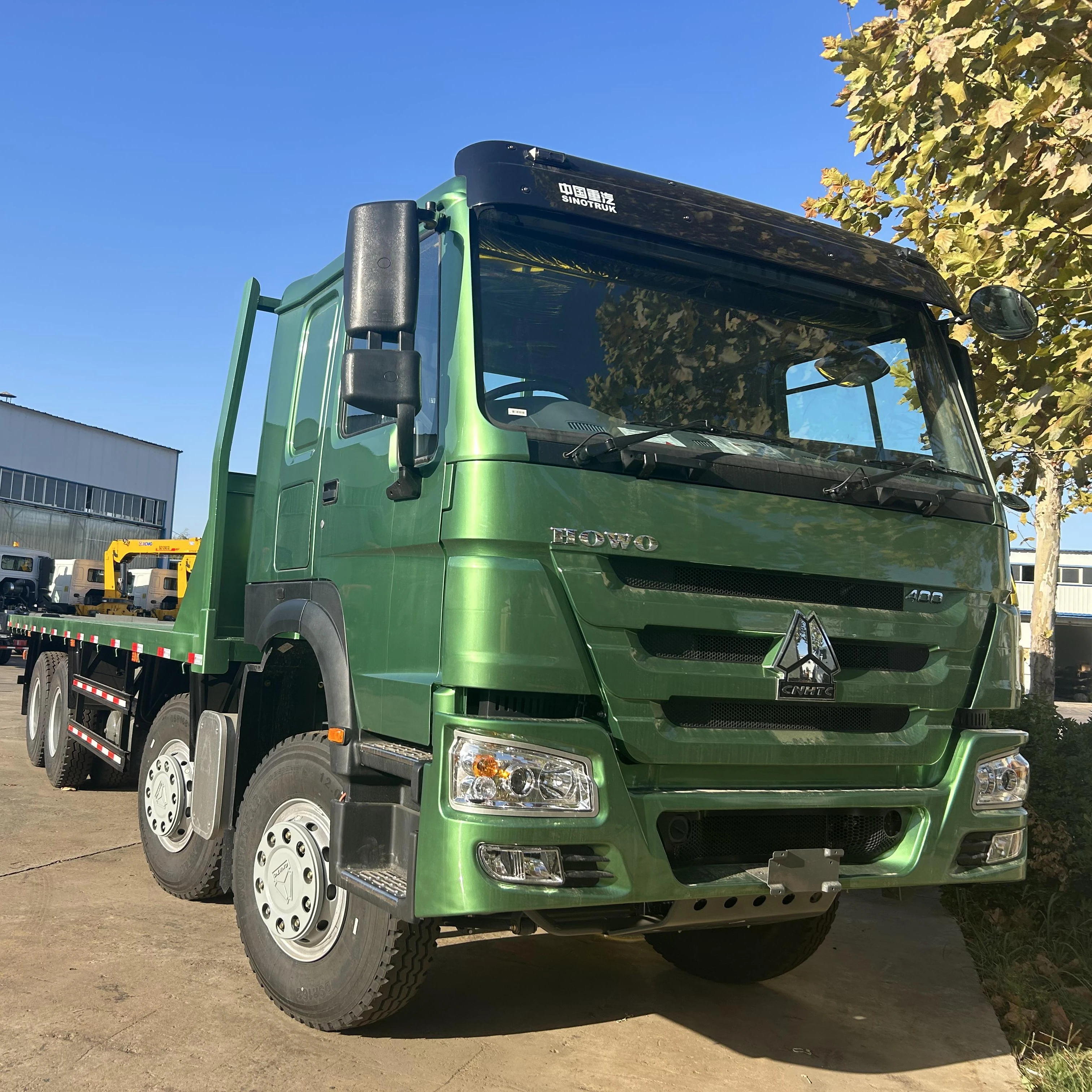 Right Hand Driving SINOTRUK 30T 8x4 Flatbed Cargo Truck for 20ft container delivery