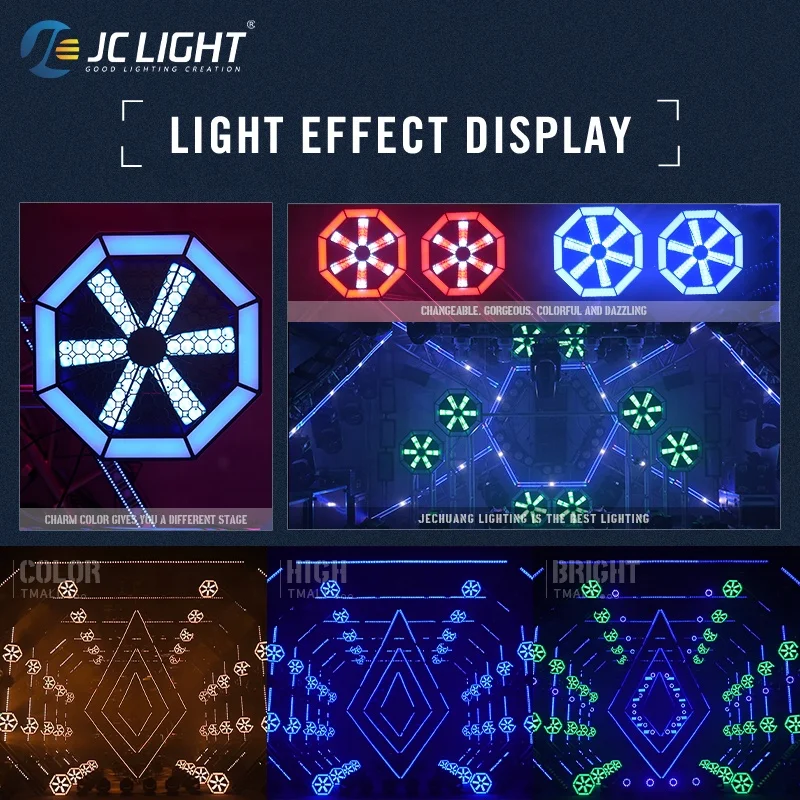 High Power 200w Dj Bar RGB Wash+Flash Matrix Stage Big Windmill Rotating Fan Light Dmx Dj Disco Club Background Matrix Light
