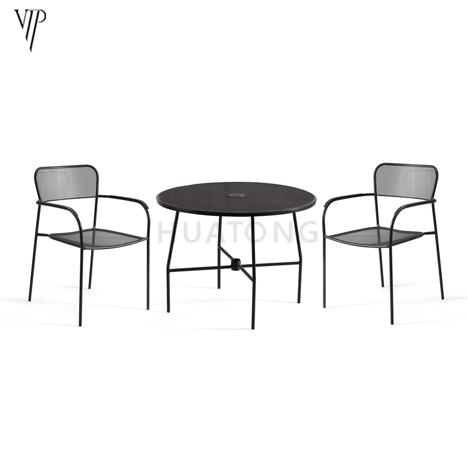 
Outdoor Patio round Table Set dining table and chairs Metal Bistro Furniture Set aluminum Outdoor Furniture 