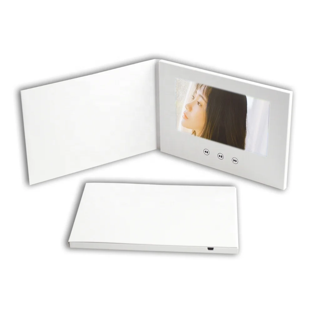 Custom 4.3 5 7 10 Inch LCD TFT Screen Video Brochure Catalog for Greeting Gift Invitation Business Card Marketing