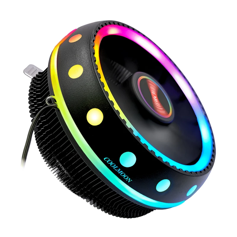Кулер для ЦП COOLMOON UFOX RGB 12 В уникальный внешний вид автоматический цветной охлаждающий процессор радиатор