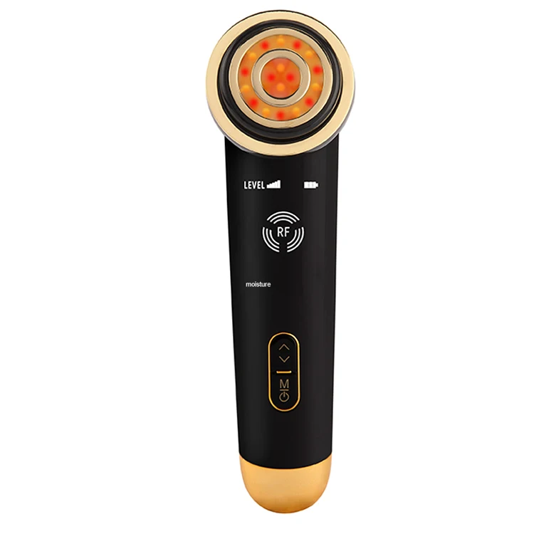 Многофункциональное косметическое устройство для лифтинга лица RF + EMS CLEAN охлаждающее 8 режимов ручной ультразвуковой массажер подтяжки